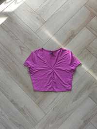 Nowa fioletowa koszulka na guziki damska shein s