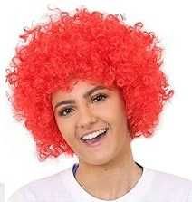 Peruka Afro Loki Róż cukierkowy