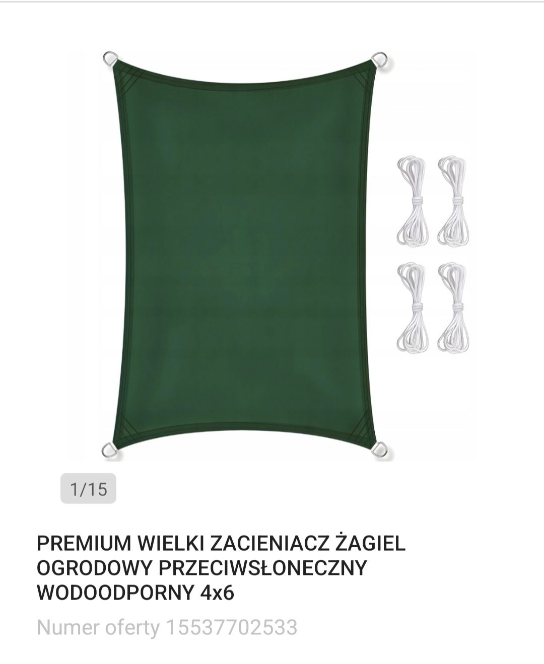 Sprzedam duży żagiel ogrodowy