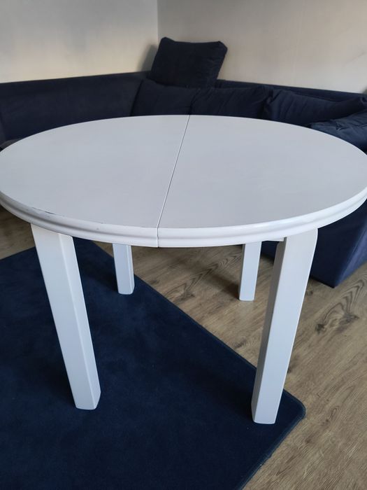 Stół okrągły biały