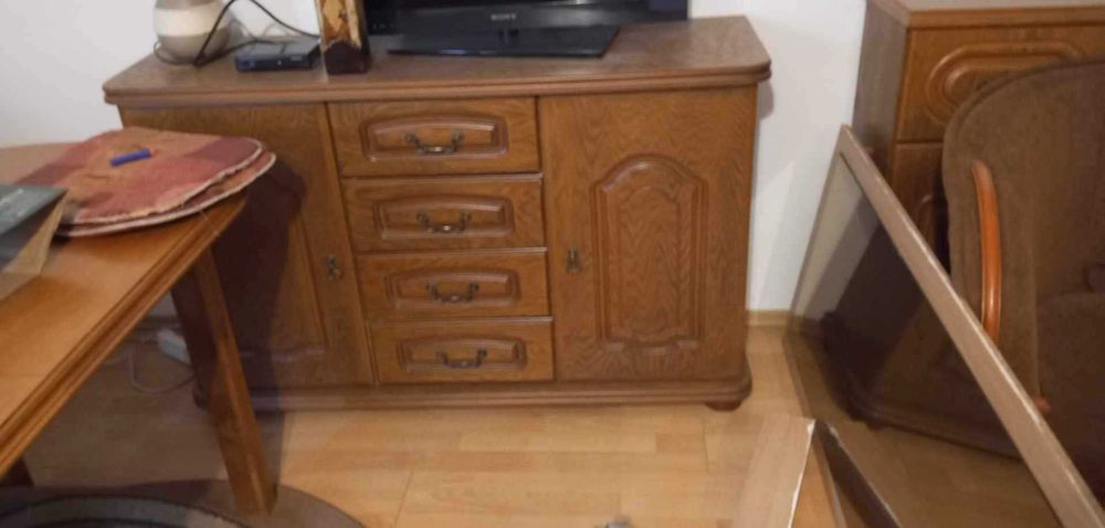 Meblościanka drewniana plus 2 komody