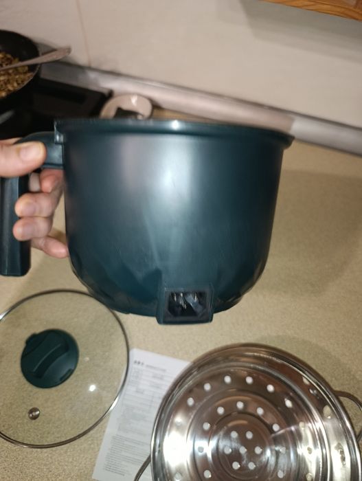 Електрична мультиварка рисоварка міні каструля 1,5л