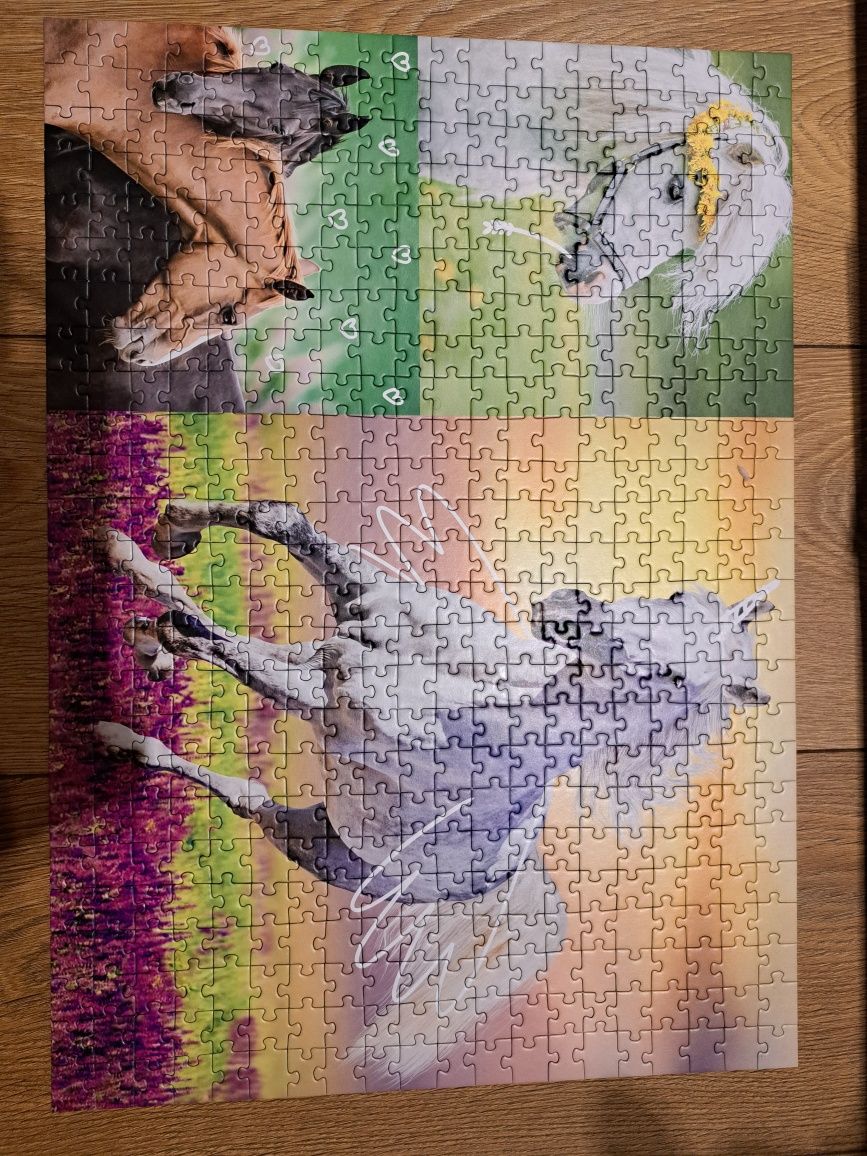 puzzle z uroczymi końmi