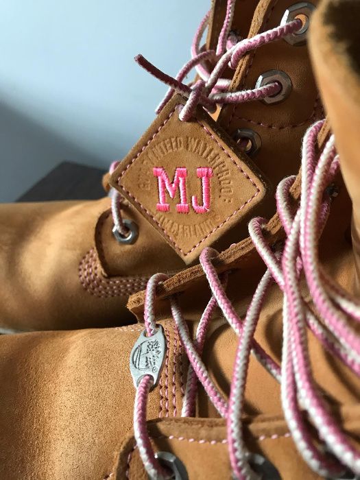 Personalizowane Oryginal Timberland 6INCH Botki z inicjałami MJ USA 38