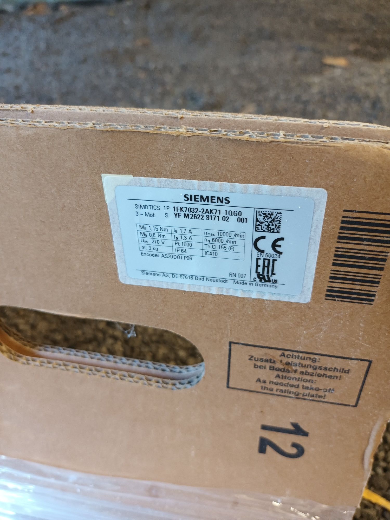 Servomotor Siemens 1FK7032-2AK71-1QGO