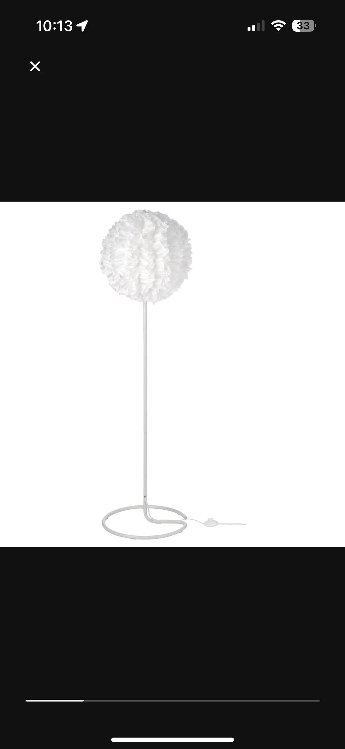 Luminária de chão com 4 focos, altura de 144 cm