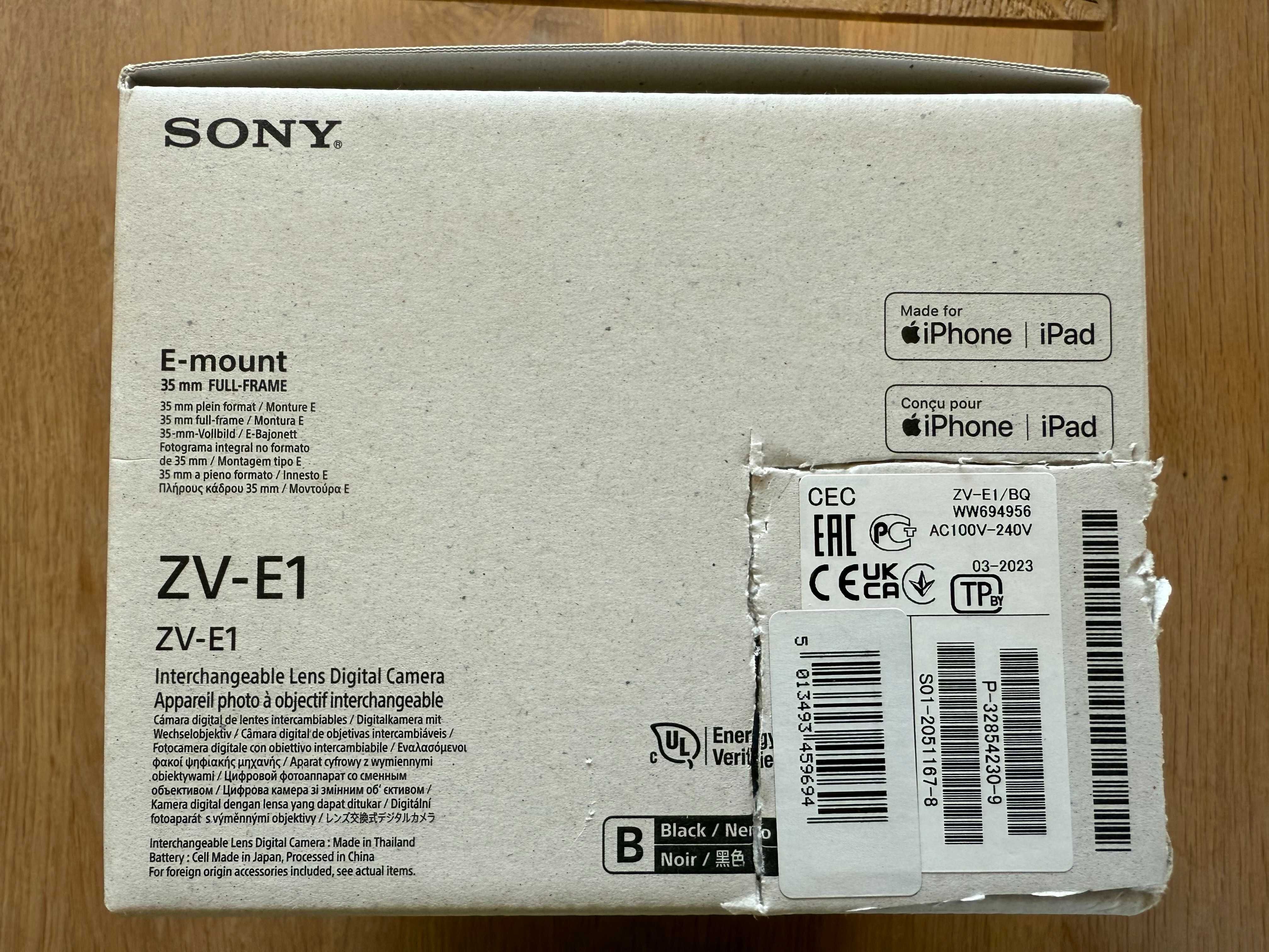 Sony ZV-E1, Gwar. do 06-2026, F-ra VAT. Jak nowy