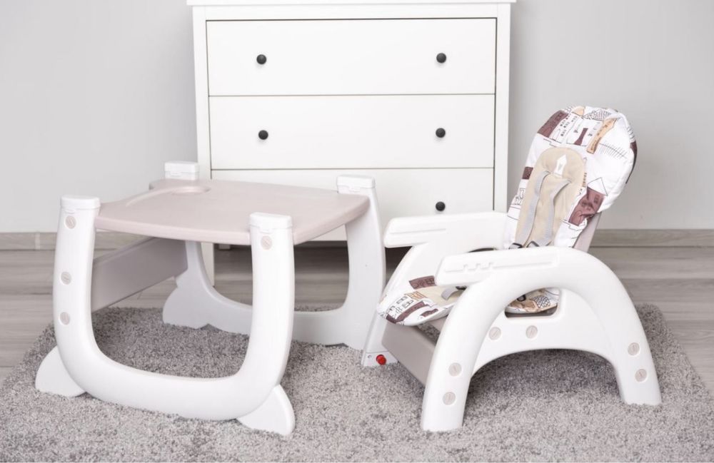 Стульчик трансформер для кормления Caretero Homee Beige