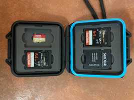 Kit 2 SANDISK Extreme Pro 64 GB + caixa a prova de agua