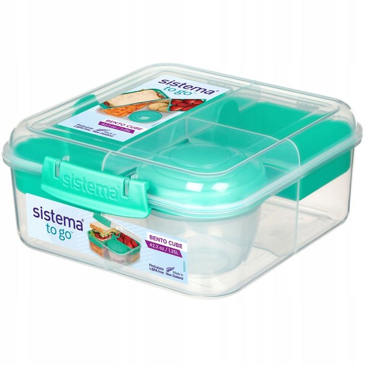 Śniadaniówka Sistema Lunchbox Pojemnik Box Bento 1250 Ml Z Przegródkam