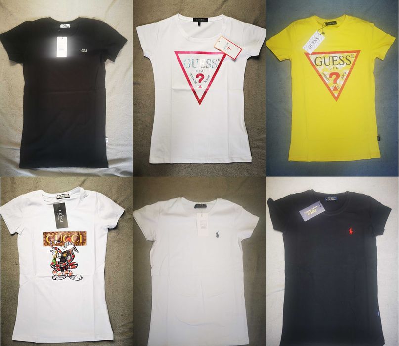 Koszulka koszulki Lacoste Ralph Lauren Guess damskie