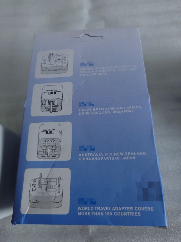 Adapter Podróżny do 150 Krajów Przejściówka wtyczka USA UK PL AUS Etui