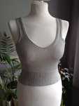 Srebrny crop top - In Vogue