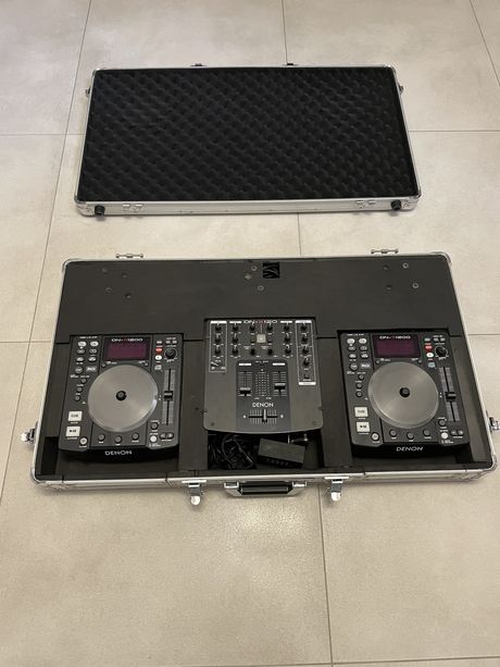 Konsola DJ 2x Denon Dan-s1200, 1x Mixer Denon Dn-x120 + case