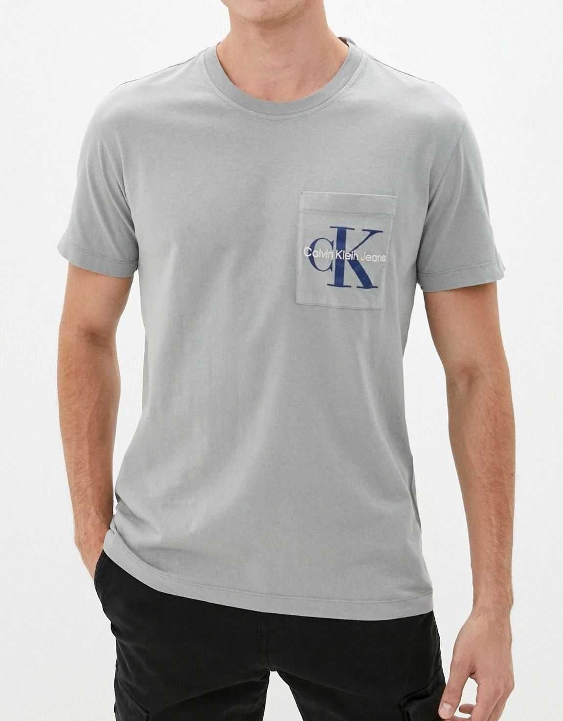 Оригінал Футболка Calvin Klein Jeans Monogram Jacquard Logo Collar Tee