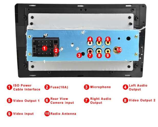 WYPRZEDAŻ nowe radio 1 DIN EKRAN 9" BT mirror link 4X55 W MOSFET