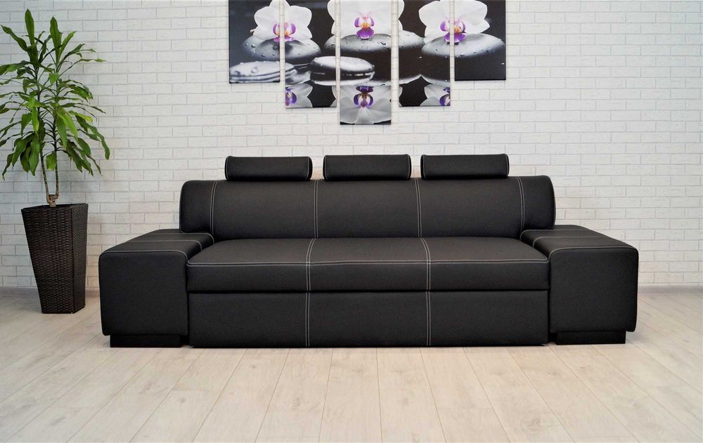 Sofa London 238cm skóra naturalna 100%, wersalka kanapa funkcja