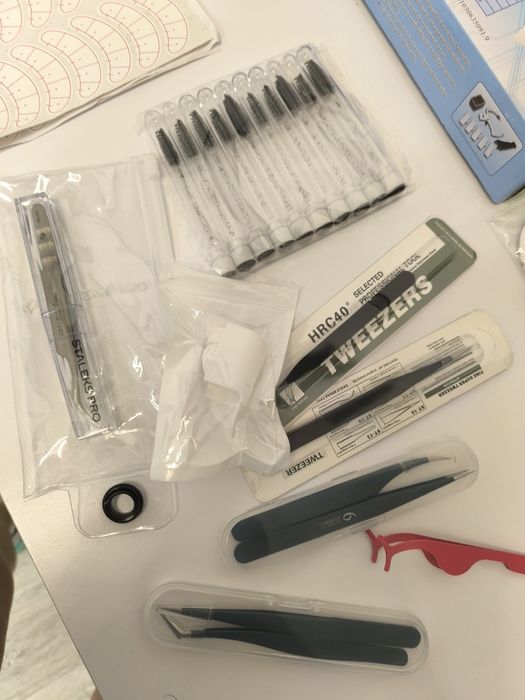 Набор для наращивания и обучения наращиванию ресниц,под ключ