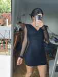 Mesh dress Black dress sukienka z siateczka transparent XS/S