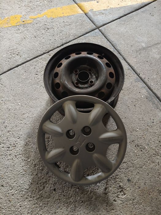4 jantes e tampões originais Honda Civic 14"