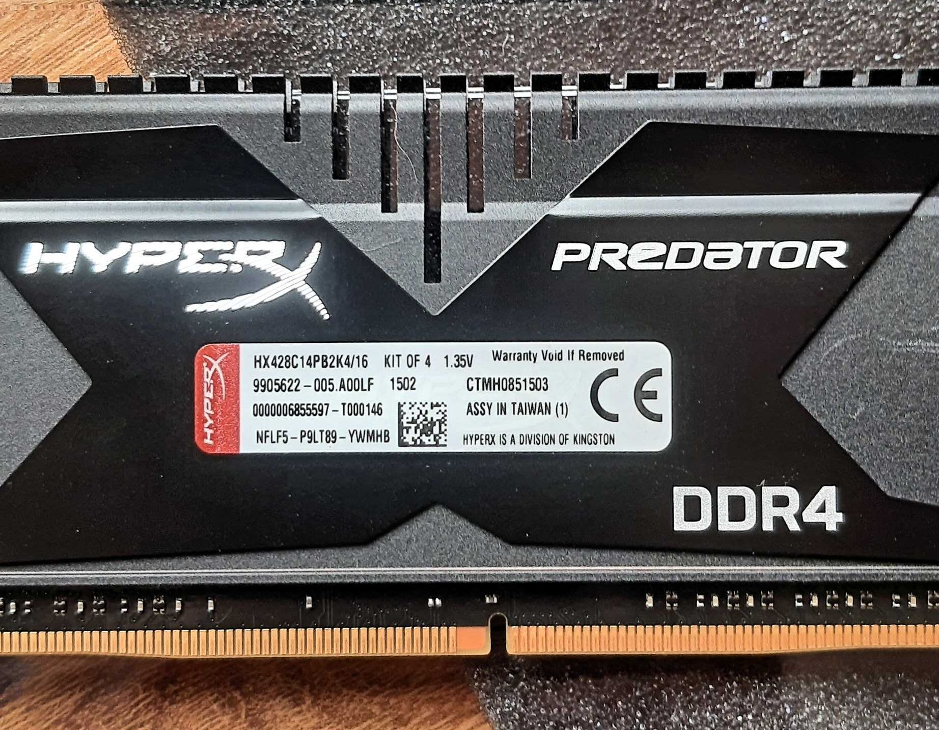 Pamięć DDR4 Kingston HyperX Predator 16GB 2800MHz CL14