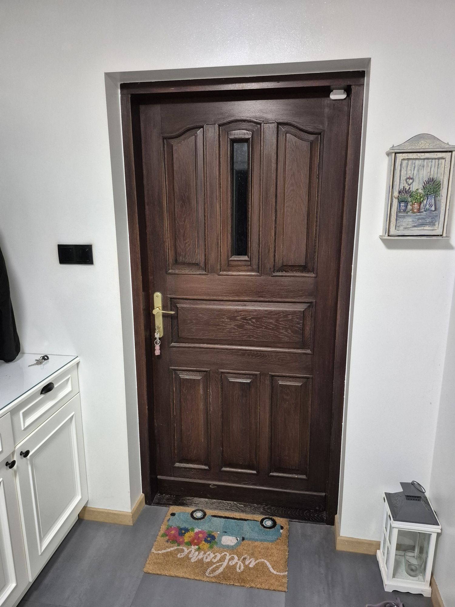 Drzwi frontowe dębowe 92 x 200 z futryną