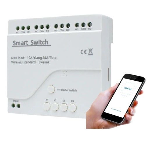 Sterownik 4 kanałowy sterownik WiFi + RF 433MHz