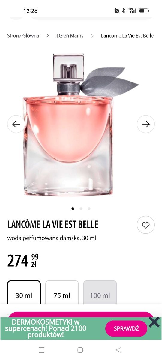 LANCÔME LA VIE EST BELLE

woda perfumowana damska, 30 ml