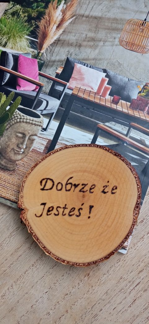 Drewniane podkładki ręcznie wypalane