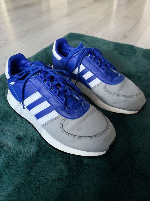 Adidas marathon buty obuwie 38 szare niebieskie 24cm do biegania