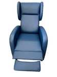 Cadeirão Manual Geriátrico poltrona Azul sofá relax reclinavel