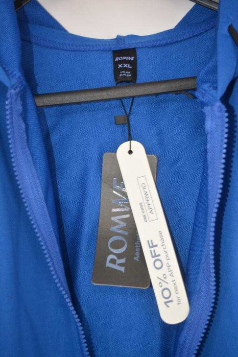 Rozpinana bluza z kapturem Romwe XXL