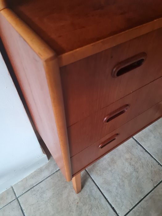 Komoda tekowa z nadstawką,regał,biblioteczka,Szwecja lata 60,mid-c