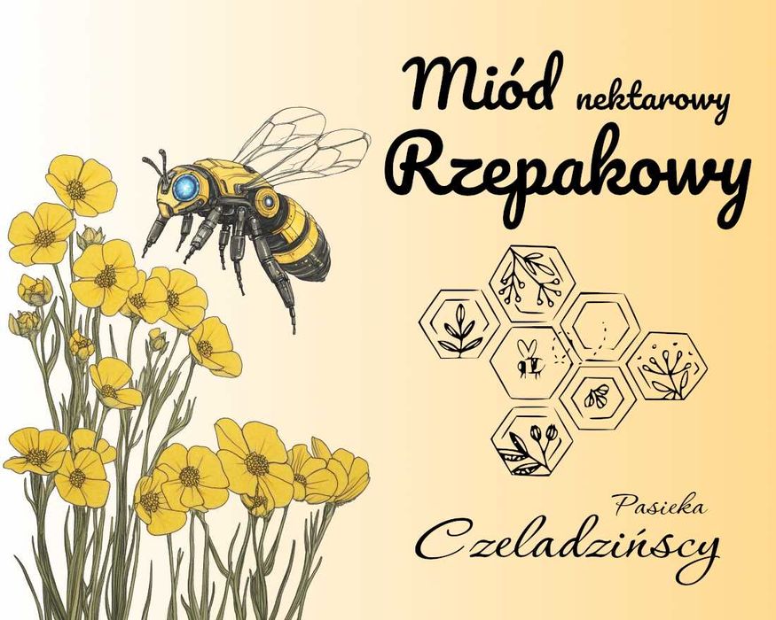 Miód rzepakowy 1,2kg z własnej pasieki naturalny z Polski