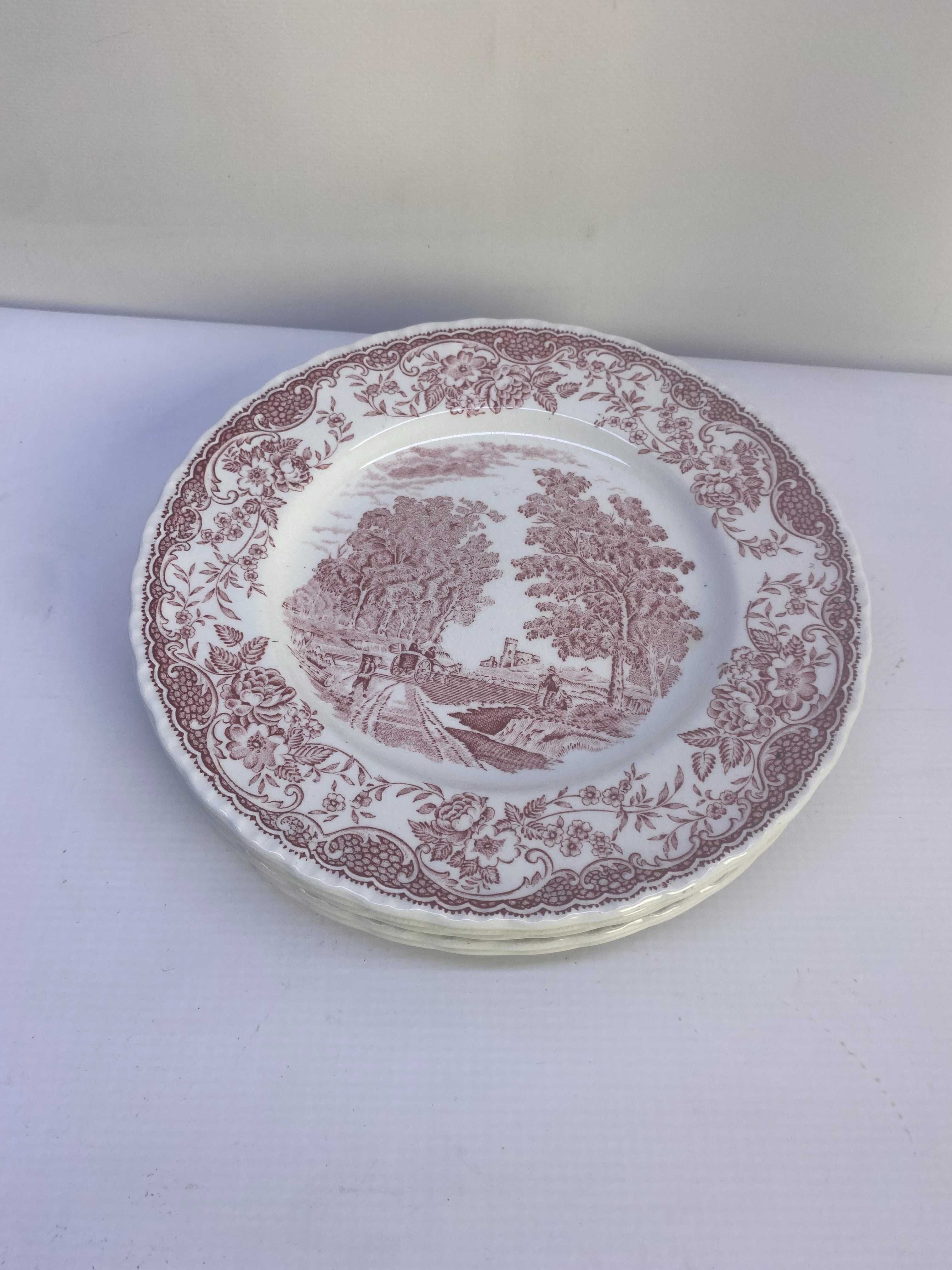 angielska porcelana royal tudor ware talerze 20cm