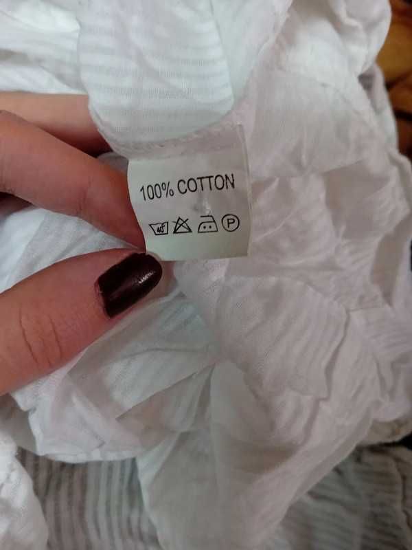 przezroczysta koszula na ramkach z falbankami