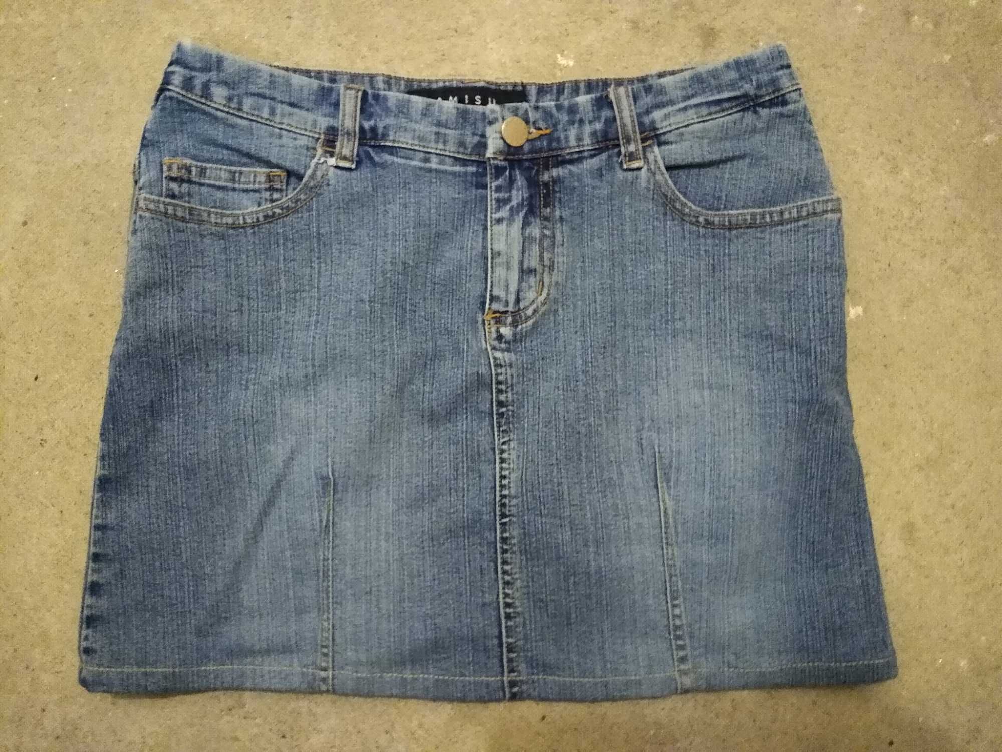 Mini spódniczka krótka spódnica jeansowa Amisu