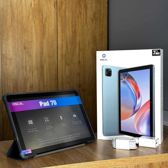 Планшет Oscal Pad 70 4/128GB Wi-Fi Gray + чохол, стилус і скло Купити