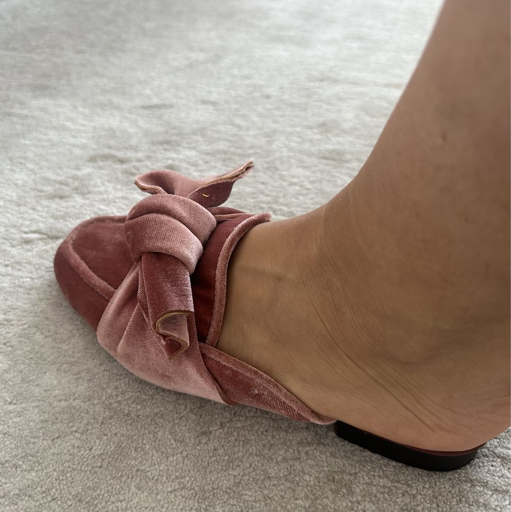Mules Rosa Velho em veludo - stradivarius (37)