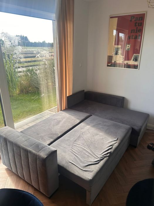 Narożnik rozkładany szary