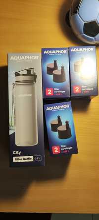 Nowa Butelka filtrująca Aquafor city + 6 wkładów filtracyjnch