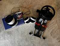 PSVR2 + Stacja ładująca do kontrolerów + Kierownica Trustmaster t300 +