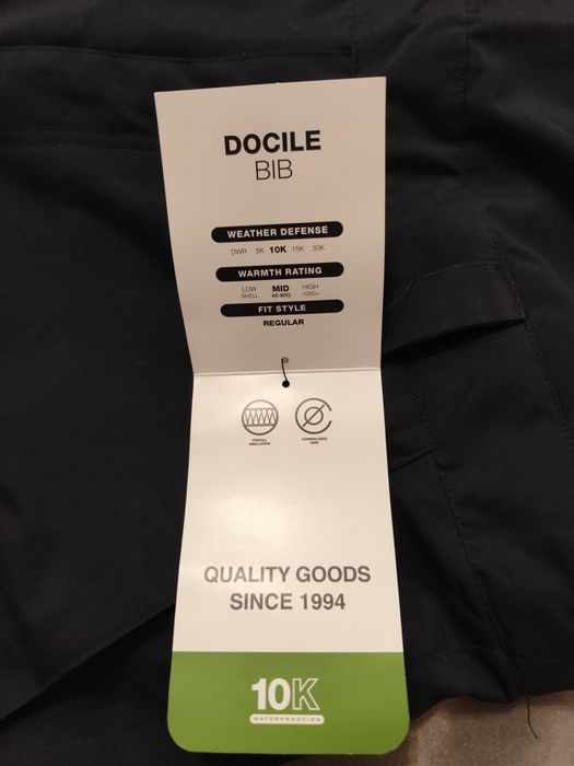 Calças Bibe Técnica para Neve - DC Docile Bibe Masculina