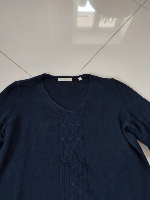 Sweter Christian Berg z kaszmirem   roz 40 granatowy