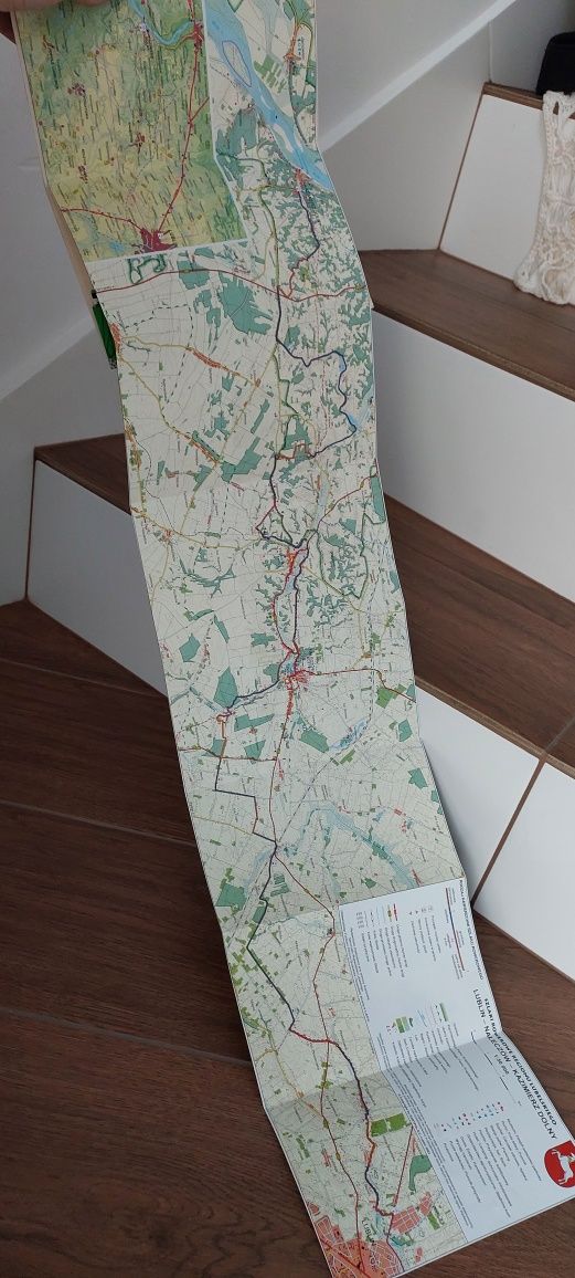 Mapa.turystyczna Szlaki rowerowe regionu lubelskiego Lublin Nałęczów K