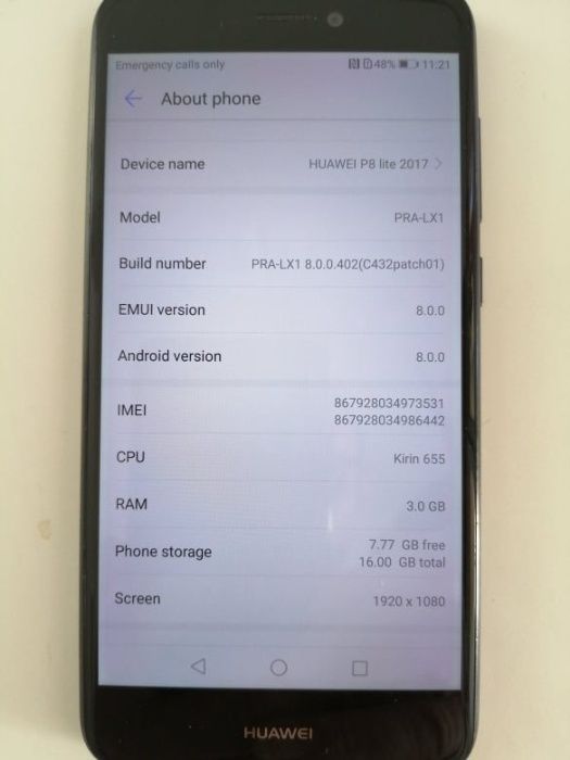 HUAWEI P8 LITE 2017, desbloqueado - Impecável
