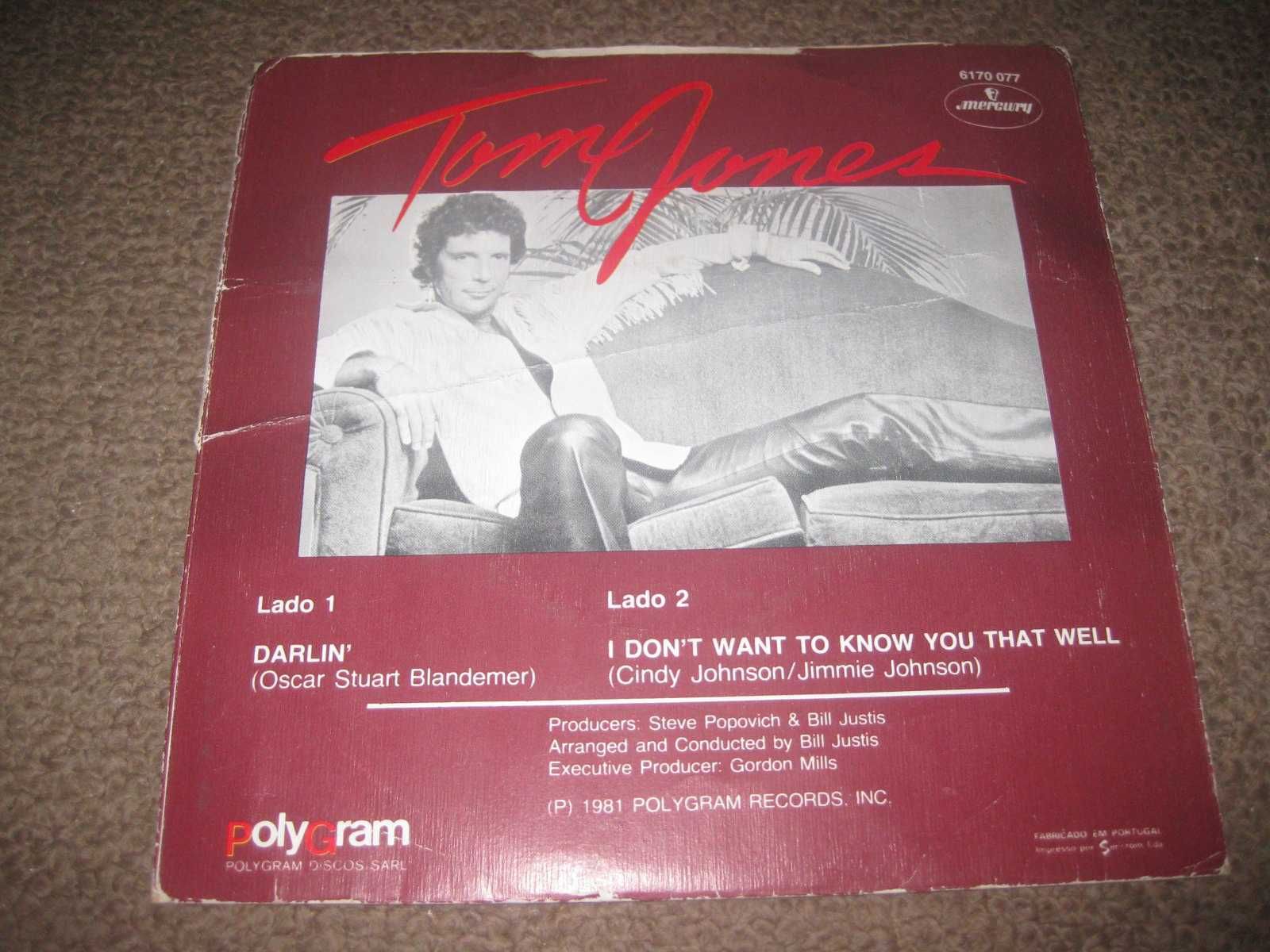 Vinil Single 45 rpm do Tom Jones "Darlin"