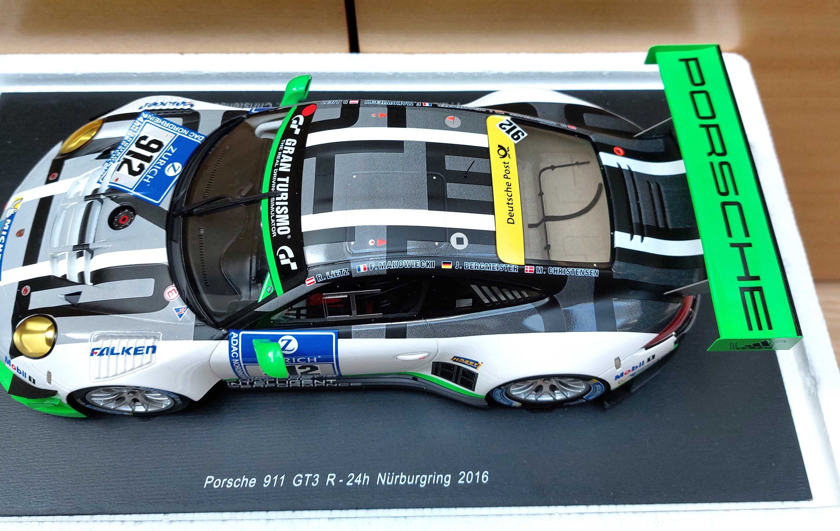 Porsche 911 991 GT3R #912 24h Nürburgring 2016 SPARK 1:18