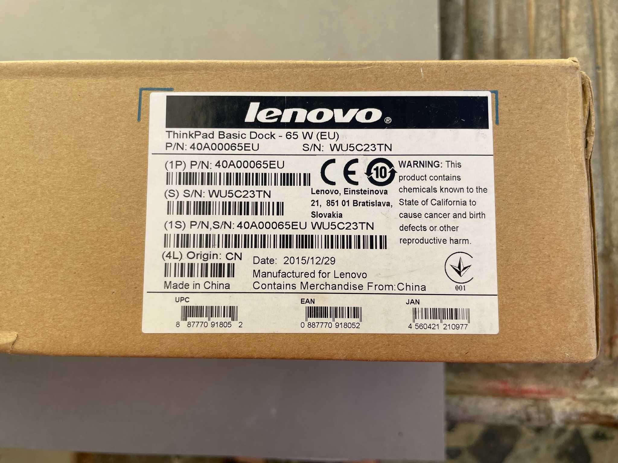 Lenovo Thinkpad Basic Dock 40A00065N