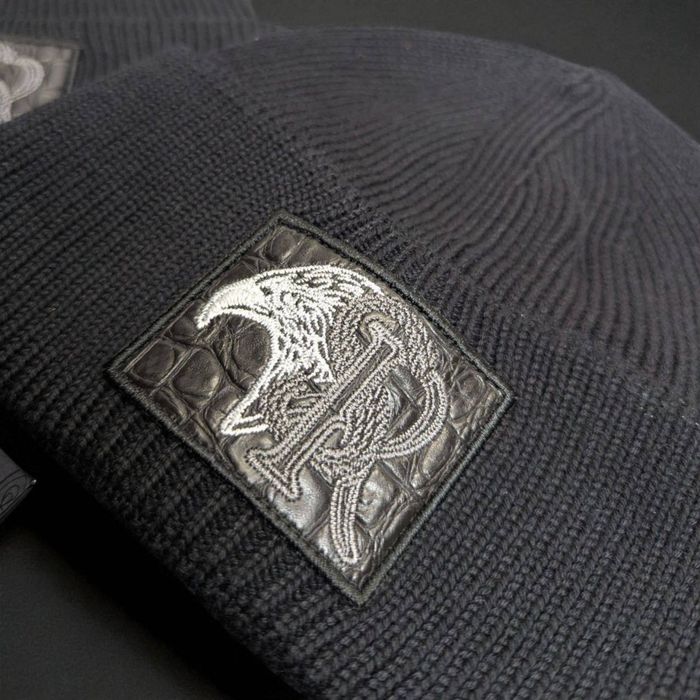 Шапка Stefano Ricci чорна чоловіча шапка стефано річчі чорна чоловіча